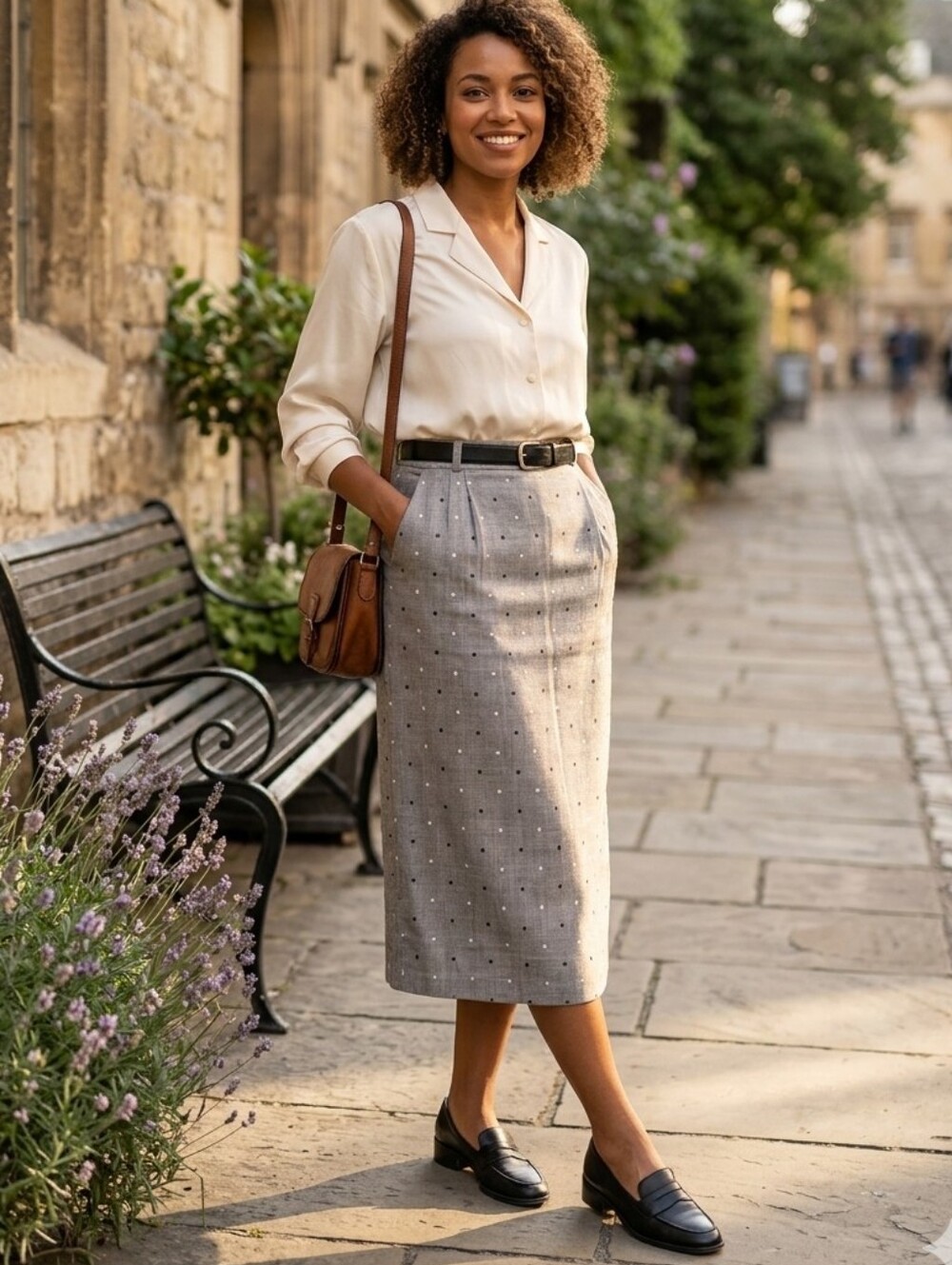 TREVIRA Vintage Wool Blend Midi Skirt, Size XS, See Measurements For Proper Fit